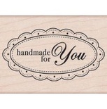 Гумовий штамп Hero Arts - Handmade, дерев’яний блок