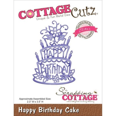Ніж для вирубки CottageCutz - Elites Die - Happy Birthday Cake