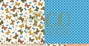 Аркуш двостороннього паперу для скрапбукінгу від EcoPaper - "Метелики" з колекції "Атлас метеликів".