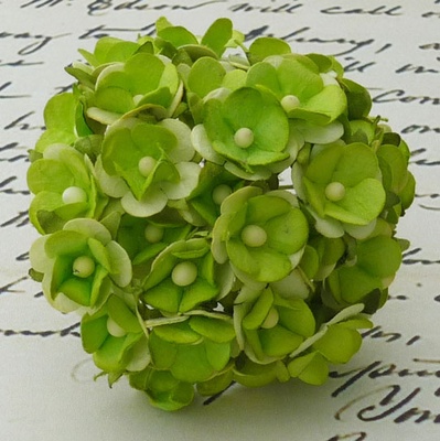 Цветочки любви - sweetheart, цвет зеленый, диаметр - 15мм, 10 шт.