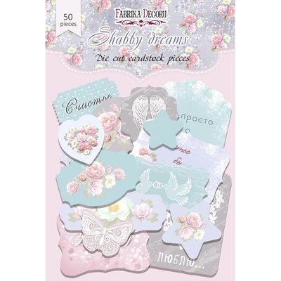Набор высечек коллекция Shabby dreams,  50 штук, ТМ Фабрика Декора