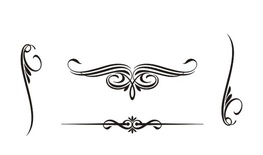 Акриловый штам  N023 Виньетки, максимальна висота штампа - 0,8 см