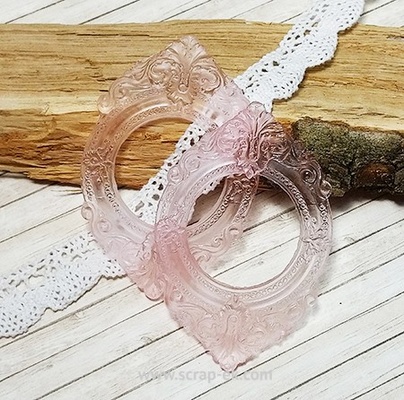 Прозрачная рамка из смолы №3 (розовая) от Евгения Курдибановская ТМ