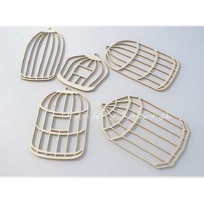 Чипборд Scrapiniec - Клетки разные, 6 штук