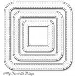 Ніж для вирубки My Favorite Things - Die-namics Stitched Rounded Square Frames, 3 шт.