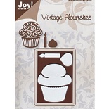 Ніж для вирубки Joy! Craft Dies- Vintage - Cupcake & Candle MD - Тістечко зі свічкою