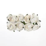 Розочки из бумаги, белые, 20мм, 8 шт.