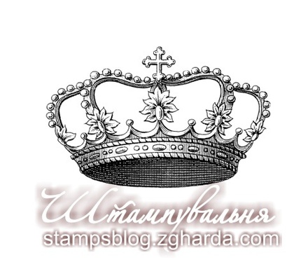 Акриловый штамп RE028 Корона, размер 3,1 * 2,1 см