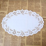 Салфетка бумажная овальная с ажурным узором, 32смх21см, 10шт.