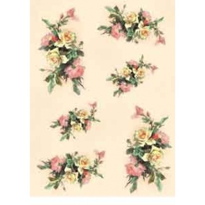 Папір для декупажу "Композиція Троянди - 2", розмір: 35x50 см