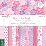 Набор бумаги от Dovecraft - Back to Basics Perfectly Pink (30x30 см), 36 листов, односторонняя