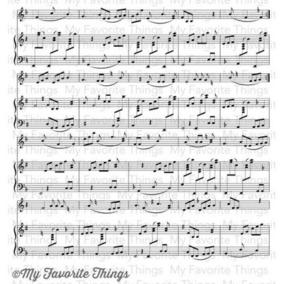 Гумовий штамп My Favorite Things - BG Sheet Music Background