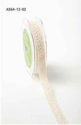 Мереживо наліпок на основі May Arts - Adhesive Crochet Ribbon, колір слонової кістки, 1,2см, 90 см, 90 см