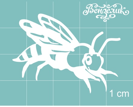 Чипборд від Вензелик - Бджола 02, розмір: 40x30 мм