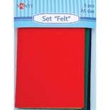 Набір Фелт, А5, 5 кольорів, ТМ Santi, основні кольори