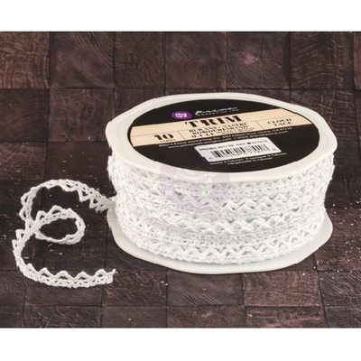 Вязаное кружево Prima - Lace Trim - Cloud, цвет белый, 90 см