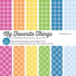 Набор бумаги My Favorite Things - Farm Fresh Gingham Paper Pack, размер 15х15 см, 24 листа.