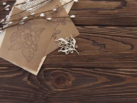 Чипборд від WOODchic - "Гілочка з завитками 3"