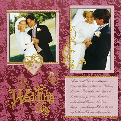 Набір наліпок - висічок HOTP - Wedding Scrap Dazzle Gld, 3 аркуші, розмір 15,223 см, 138 шт., колір золото