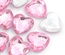 Акрилова прикраса "Серце", 17*16мм, колір рожевий, 5шт.