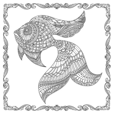 Книга-раскраска (антистресс, раскраска для взрослых) "Загублений океан" ("Затерянный океан"). Джоанна Басфорд. Арт.00113088