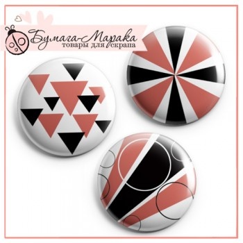 Скрап-значки (фішки) від Бумага Марака - Геометрія
