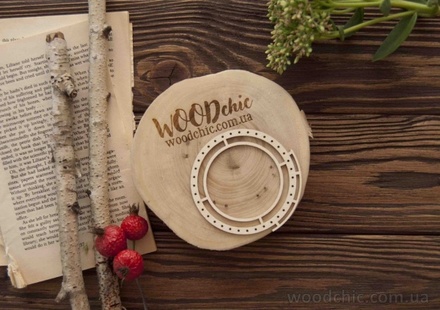 Чипборд от WOODchic - Рамка иллюминатор, 7.6х7.6 см