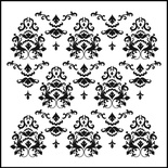 Маска The Crafter's Workshop - Mini Template Damask, 15х15см