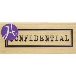 Гумовий штамп Hampton Art/7gypsies Confidential, з дерев’яним блоком