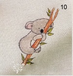 Картинки на льоні - Коала, арт.0153, 20x20см