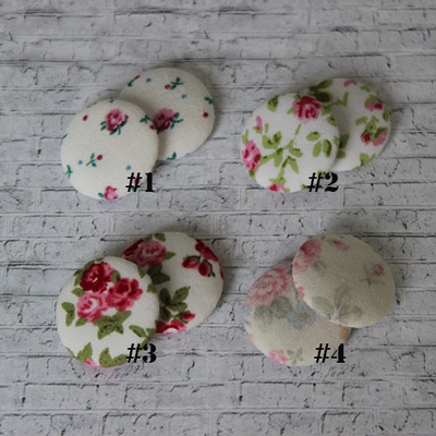 Тканинні топси від Allmacraft — серія Shabby, діаметр 2,5см, 2