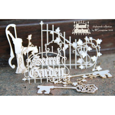 Чипборд Scrapiniec - Secret Garden - Декор