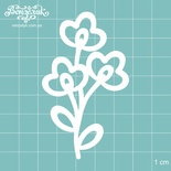 Чипборд від Вензелик - квіточка 04, розмір: 7,7x4,5см