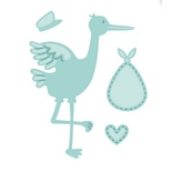 Ніж для вирубки Sue Wilson - New Arrival Collection-Stork and Baby