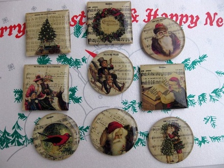 ЦЕНА СНИЖЕНА! Фишки для скрапбукинга с эпоксидным покрытием Новый год 2