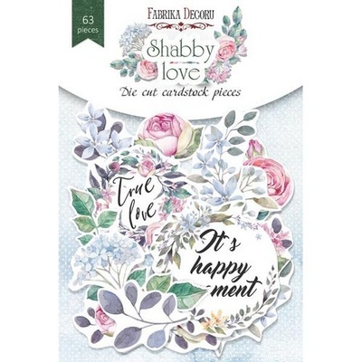 Набір висічок для скрапбукінгу, колекція Shabby love 63 шт., ТМ Фабрика Декору
