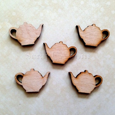 Деревʼяна фігурка WOOD-015 - Чайник, 1 штука