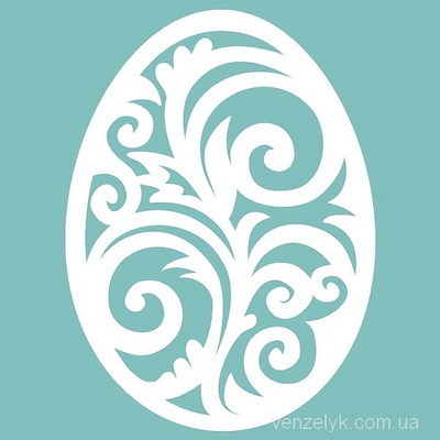 Чипборд від Вензелик - Писанка 03, 51x70 мм, розмір: 51x70 мм