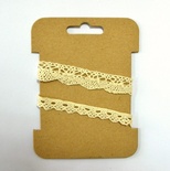 Набір мереживних бавовняних кремових стрічок від ScrapBerryʼs. Розміри: 1 см, 1,5см по 1 м