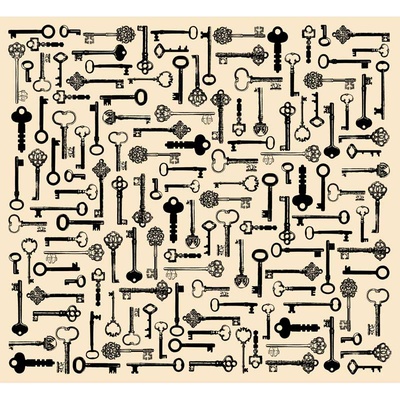 Папіросний папір 7 Gypsies - Collage Tissue - Creme - Keys