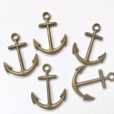 Металлическое украшение "Якорь Морской", 32х25 мм, 1 шт.