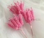 Гілочки-спіральки, колір рожевий, пучок з 12 штук