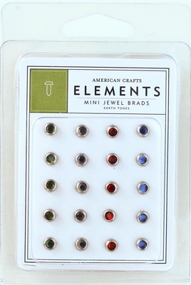 Набор брадс от American Crafts - Mini Jewel Brads Earth Tones