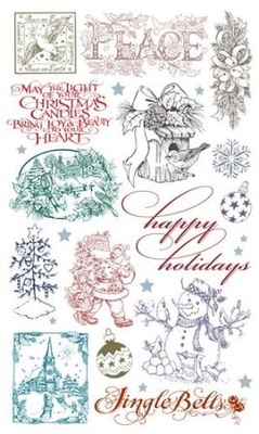 Набор натирок 12*20см Рождество-3 от ScrapBerry's