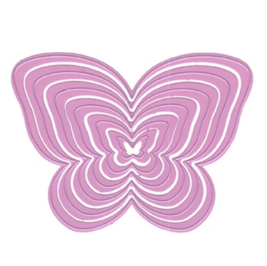 Набір ножів для вирубки Nellie Snellen - Multi Frame Cutting Die - Butterfly, 6 штук