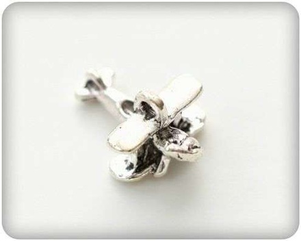 Металева підвіска від ScrapBerryʼs - Літак, 10x20мм, 1 шт.