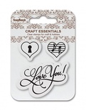 Набор штампов от ScrapBerry's - Love you (англ), 7x7 см