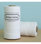 Хлопковый шнур от Divine Twine - Bright White, 1 мм, цвет белый, 1м