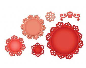 Набор лезвий от Spellbinders - Accents & Motifs Floral Doily Motifs, S5-041
