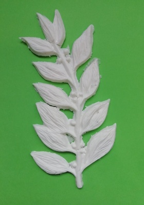 Гнучкі пластикові фігурки - Листя, 6х14 см